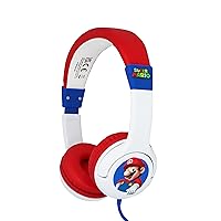 SM1107 Super Mario Kids Wired Headphones in White