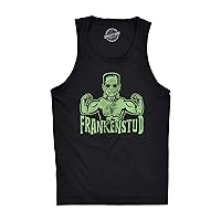 Mens Frankenstud Fitness Tank Funny Workout Frankenstein Halloween Graphic Tanktop Funny Workout Shirt for Men Halloween Tank Top for Men Funny Fitness Black XL