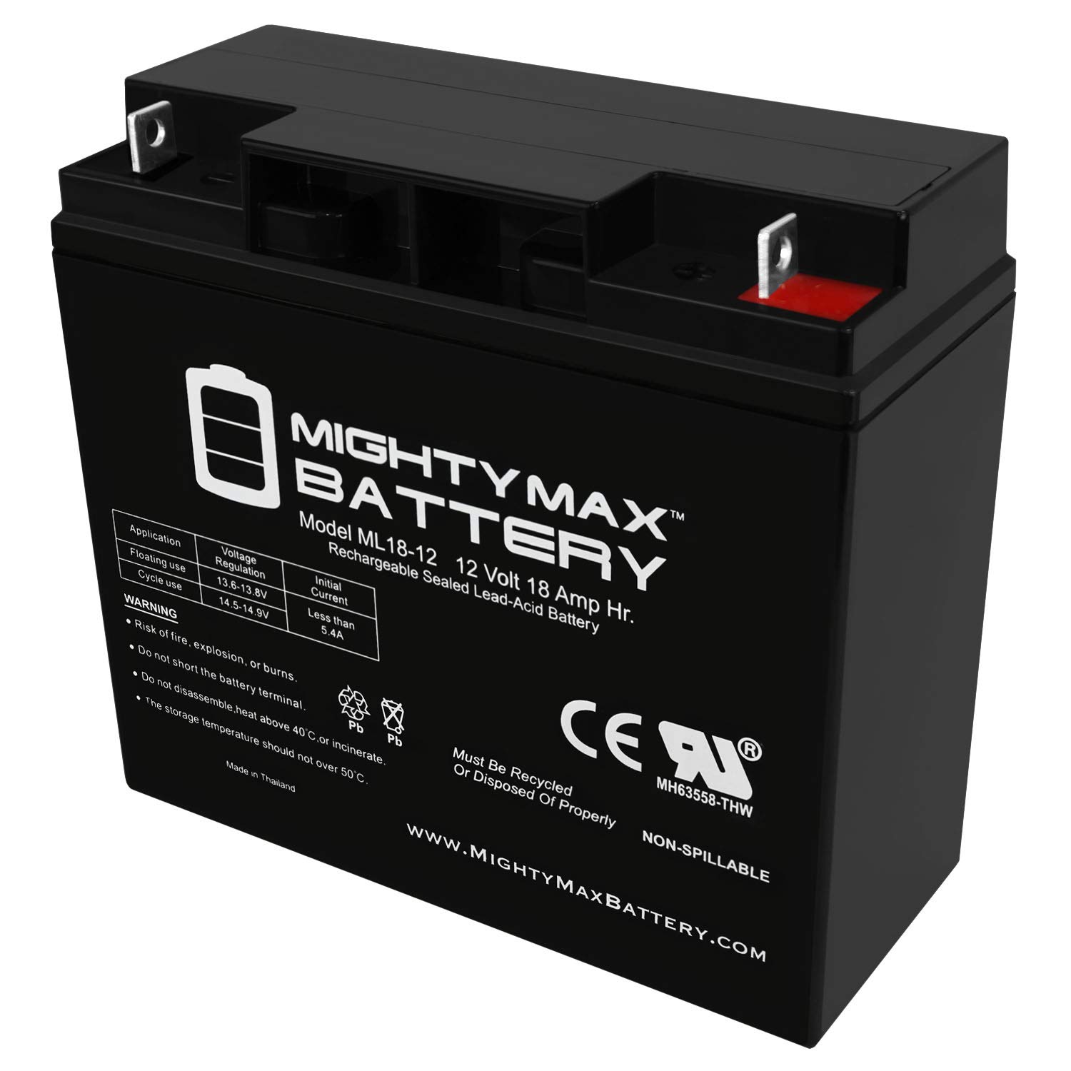 ML18-12 - 12V 18AH NB/T3 High Current Battery Replaces Kinetik HC600 HC600B