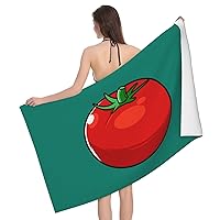 Tomato Vegetables Bath Towels 32 X 52 Inches Soft Highly Absorbent Quick Drying Towels for Gym Spa Bathroom Pool
