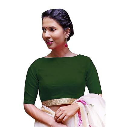 Women's Party Wear Readymade Bollywood Designer Indian Style Padded Stitched Blouse for Saree Crop Top Choli