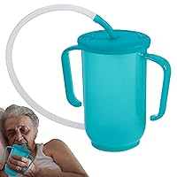 1 * Cup drink for patients drink patient with straw lid 400 ml sip cup for easy drinking feeder feeder water diet for elderly and disabled