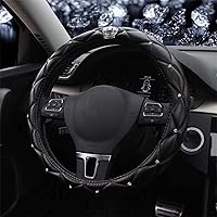 30 Pcs Car Accessories Set PU Leather Steering Wheel Cover Anti Slip  Steering Wheel Protector Car