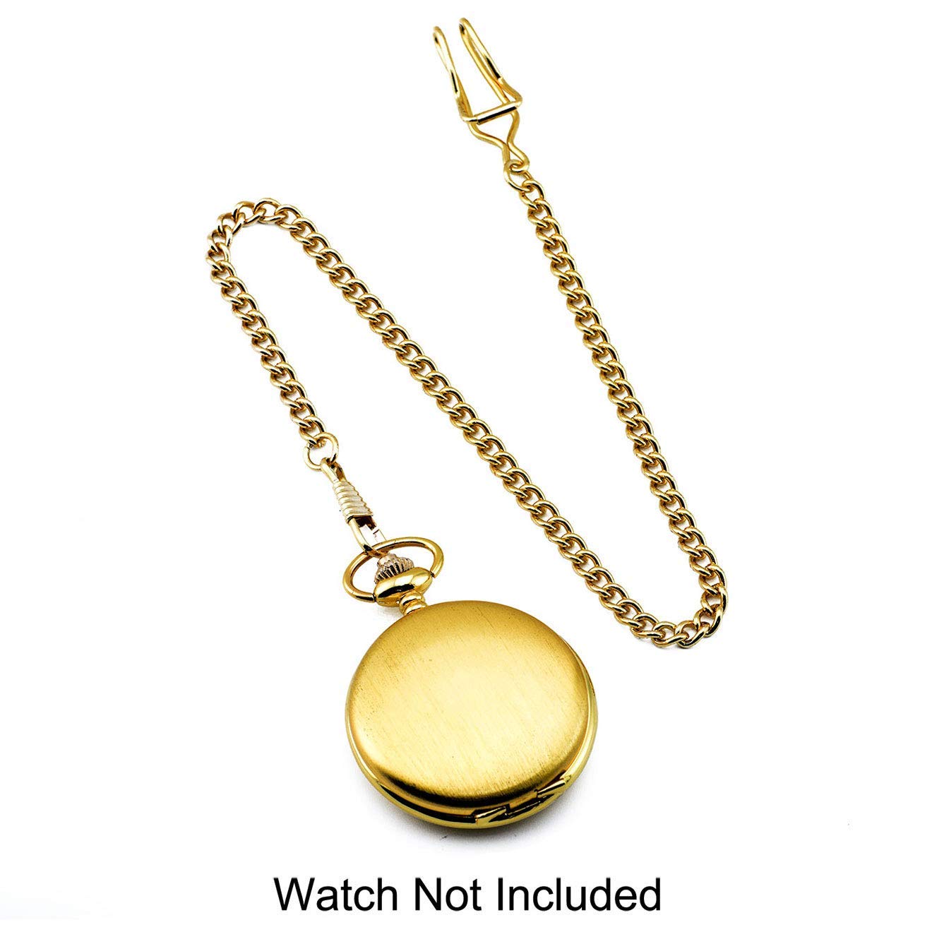 BOSHIYA Pocket Watch Chain for Men Gold Vintage Metal Alloy Albert Vest Chain 14.9 Inch Clip Pocket Watch Chains Link