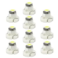 WLJH 10x White T3 Neo Wedge Led 3030 SMD Chip 8mm Base Car Dash Instrument Clock Light Check Engine Transmission HVAC AC Heater Climate Control Lamps Switch Indication Bulb Replacement