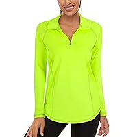 LURANEE Womens UPF 50+ Long Sleeve 1/4 Zip Pullover Athletic Hiking Running Workout Tops