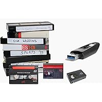 10 Pack - Video Tape Transfer Service to Digital MP4 on USB AND Cloud (VHS, VHS-C, Hi 8, Video 8, Digital 8, 8mm, Mini-DV, Audio) by The Video Editor