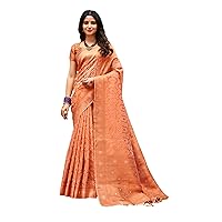 WOMEN TRADITIONAL LADIES ORGANZA SAREE PARTY WEAR UNSTITCHED 8214
