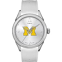 Timex Women's Collegiate Athena 40mm Watch – Michigan Wolverines with Light Blue Silicone Strap