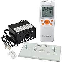 Durablow TR1003 On/Off Gas Fire Fireplace Remote Control Kit + Thermostat + Timer with LCD Screen for Millivolt Valve, IPI Module, Replaces Wall Switch | Thermostat Control Module
