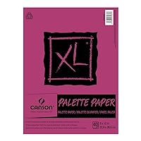 Canson Foundation Disposable Palette Pad, Coated Paper, Fold Over, 9 x 12 Inch, 40 Sheets, 9