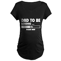 CafePress Dad to Be Loading Maternity Dark T Shirt Women's Maternity Ruched Side T-Shirt