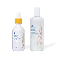 Hydrate Skincare Set Included Ultimate-Hydrate Hyaluronic Serum & Multi-Vitamin Refresh Toner