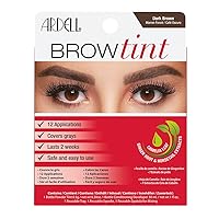Ardell Brow Tint Dark Brown, Longer-lasting Semi-permanent Brow Dye, with Natural Extracts, Complete Brow Tinting Kit, 1 pack