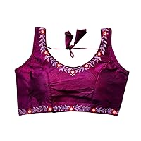 Women's Party Wear Round Neck Inidan Bollywood Readymade Sleeveless Blouses For Women
