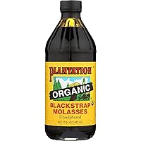 Plantation Blackstrap Molasses, Organic, 15 oz (Pack of 2)