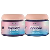 INH Semi permanent Hair Color - Amethyst & Sapphire Blue | Color Depositing Conditioner, Temporary Hair Dye, Safe | 6 oz each