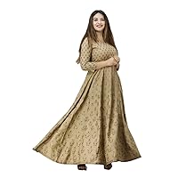 Jessica-Stuff Women Self Design Rayon Blend Stitched Anarkali Gown Wedding Dress (16762)