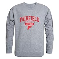 W Republic Fairfield University Stags Alumni Fleece Crewneck Pullover Sweatshirt Heather Grey Large