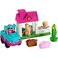 Fisher-Price Little People Barbie Toddler Toy Horse Stable Playset with Light Sounds & Figures for Ages 18+ Months