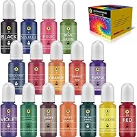 Candle Dyes | 16 Colors Liquid Dyes for DIY Candle Making | 16 Bottles Liquid Candle Dyes Each 0.35oz/10ml