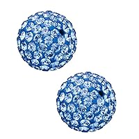 25pcs Adabele AA+ Grade Suncatcher Crystal Rhinestone Pave Loose Beads 10mm Light Sapphire Blue Polymer Clay Disco Spacer Ball Compatible with Shamballa All Other Jewelry Making DB10-W14