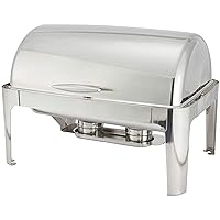 Winware Madison 8qt Full-size Chafer, Roll-top, S/S, Heavyweight, Stainless Steel