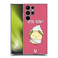 Head Case Designs Greek Yogurt Yummy Doodle Soft Gel Case Compatible with Samsung Galaxy S22 Ultra 5G