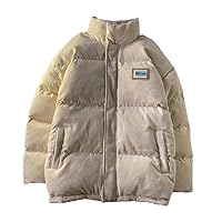 Men's Harajuku Warm Parkas Corduroy Cotton Coat Oversize Male Winter Jackets Windbreaker Padded Coat