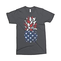 Threadrock Men's American Flag Pineapple T-Shirt