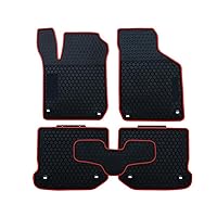 Car Floor Mats Car Mat Rugs Carpet Compatible with Bora 2001 2002 2003 2004 2005 2006 2007 2008 Left Hand Drive (Color : Red)