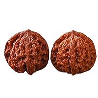 1 Pair Boutique Natural Wenwan Walnut Handball Health Grip Ball Palm Massage Chinese Walnuts Elderly Gift Massage Gadget Which is Durable and Solid Natural Texture Solid Wood
