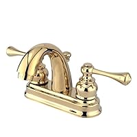 Kingston Brass KB5612BL Vintage 4-Inch Centerset Lavatory Faucet, Polished Brass