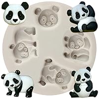 Panda Silicone Fondant Molds For Cake Decorating Cupcake Topper Candy Chocolate Gum Paste Polymer Clay Set Of 1
