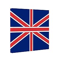 Painting Framed Artwork 8x8 Inch,United Kingdom Flag Decorative Canvas Wall Art Printed,Wall Pictures Hanging Poster Wall Decoration for Living Room Office