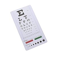 ASA Techmed Snellen Pocket Eye Chart Wall Chart for Visual Acuity with Red + Green Lines, Pupil Gauge (1)