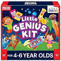 Doctor Jupiter Little Genius Kit for Boys & Girls 4-6 Year Olds| Birthday Gift for Kids Age 4,5,6| Science Experiments| STEM Learning & Educational Games| Animal Encyclopaedia