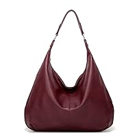 Ashioup Hobo Bags for Women Soft PU Leather Slouchy Bag Shoulder Purse with Zipper