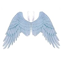 Non-Woven Fabric Festive Party Angel Wings Suitable for Men and Women Decorative Wings (White+Blue)