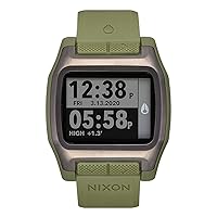 NIXON High Tide A1308-100m Water Resistant Men's Digital Surf Watch (44 mm Watch Face, 23 mm Pu/Rubber/Silicone Band) - Made with Recycled Ocean Plastics