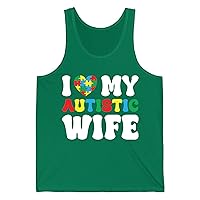Funny I Heart My Autistic Wife I Love My Autistic Wife Tank Top for Men