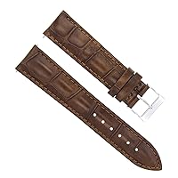 Ewatchparts 21MM ITALIAN LEATHER STRAP BAND COMPATIBLE WITH INVICTA 3329 FORCE COLLECTION LIGHT BROWN