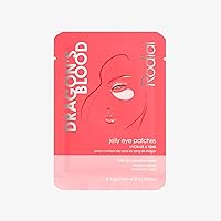 Dragon's Blood Jelly Eye Patches (1 Sachet), Elasticity and Firmness, Hyaluronic acid and Dragon's Blood for Plumping and Deep Hydration, Makeup Prep