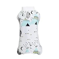Cat Recovery Suit Cute Cartoon Elastic Kitten Surgical Full Bodysuit for Abdominal Wound Protector Anti Licking After Surgery Weaning Clothes Soft Breathable Surgery Outfit for Female Cats