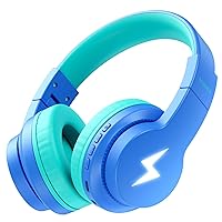 seenda Kids Headphones Wireless, Bluetooth Headphones for Kid with 85/94dB Volume Limit, 45H Play Time, 3 Light Modes, Built-in Mic Headset for Toddler Boy Girl Travel School iPhone iPad Tablet