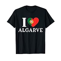 I Love Algarve Portugal Heart Flag T-Shirt