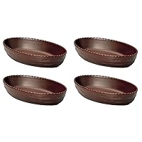 M Style Campagna CP1822BR(4) Oval Baker, 8.7 inches (22 cm), Set of 4, Brown