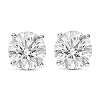 3/4-5 IGI Certified LAB-GROWN Round Cut Diamond Earrings 4 Prong Push Back Value Collection (D-E COLOR, VS1-VS2 CLARITY)