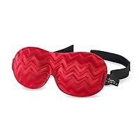 Bucky Ultralight Travel & Sleep Chevron Eye Mask, Red, One Size