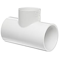 Spears 401 Series PVC Pipe Fitting, Tee, Schedule 40, White, 3/4